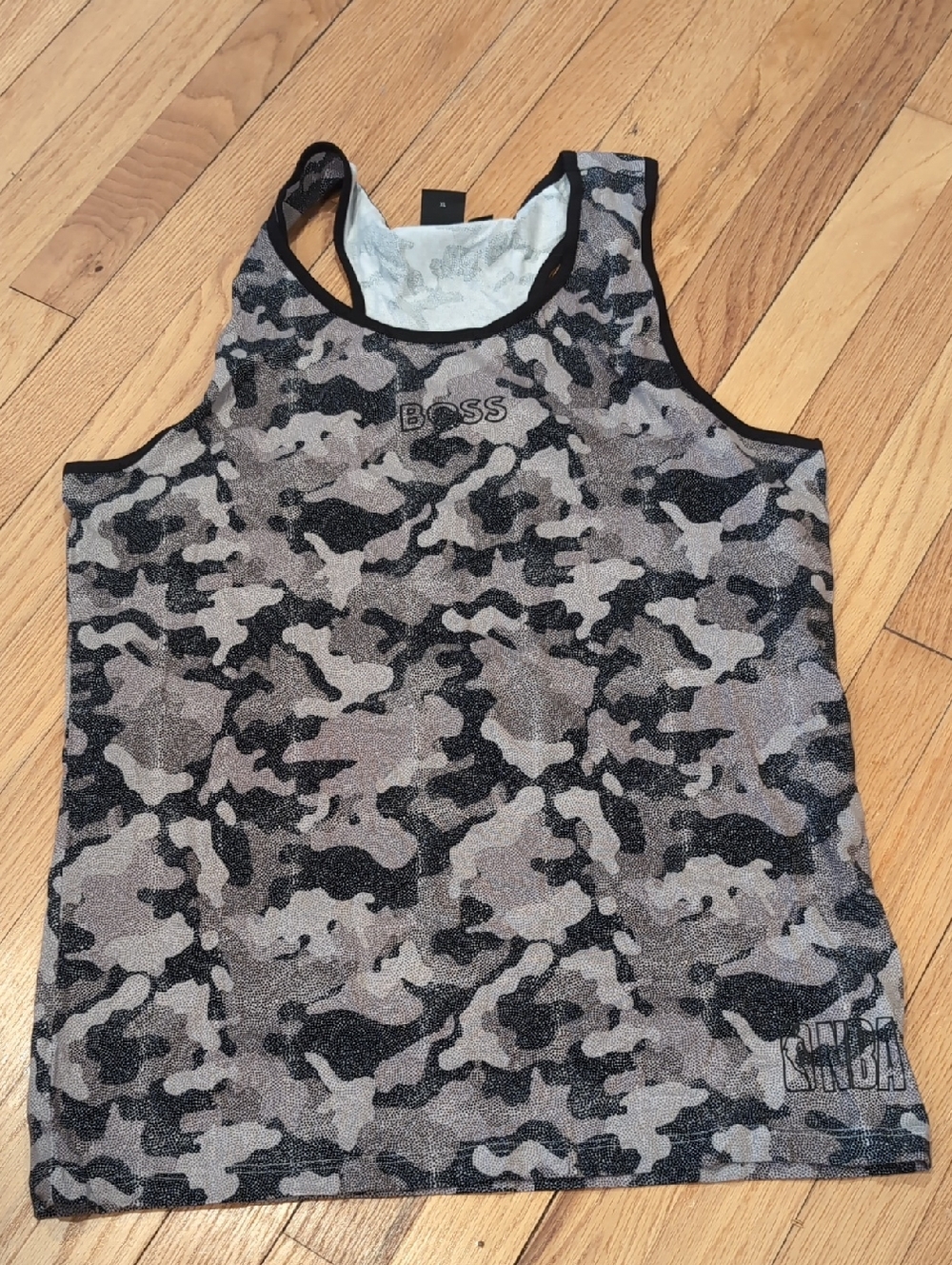 Boss NBA Gray & Black Camo Tank Top